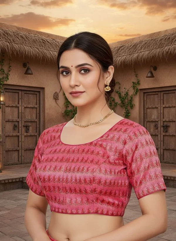 Pink_Cotton_Silk_Woven_Bandhani_Printed_Saree_For_Women_|_With_Blouse_Piece