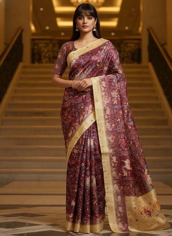 Purple_Cotton_Silk_Banarasi_Digital_Print_Woven_Saree_For_Women_|_With_Blouse_Piece
