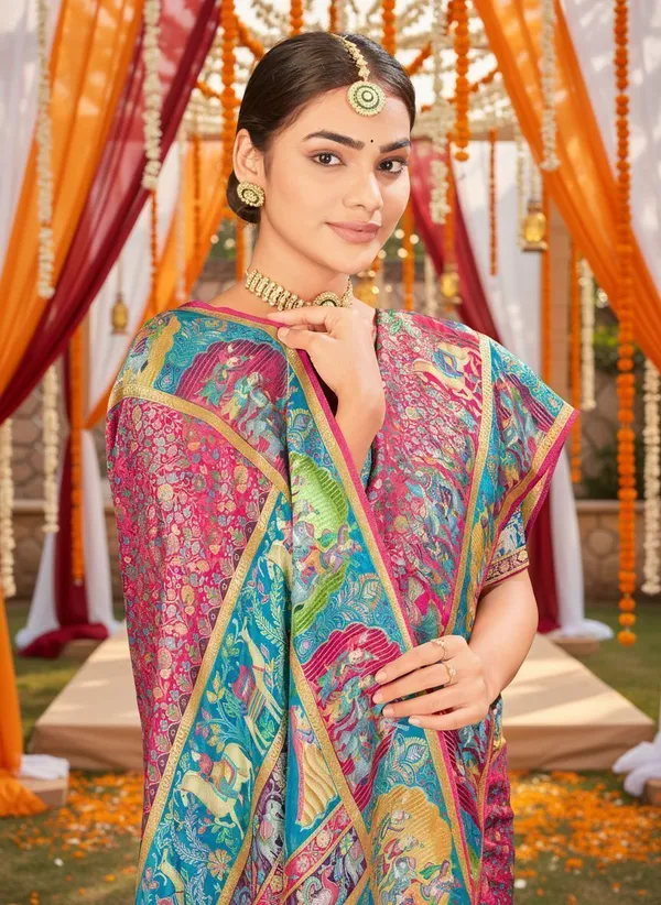 Sariya_Pink_Madhubani_Pure_Silk_Jacquard_Woven_Saree_For_Women_|_With_Blouse_Piece