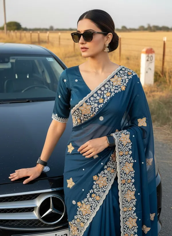 Dark_Blue_Georgette_Floral_Embroidered_Bollywood_Saree_For_Women_|_With_Blouse_Piece