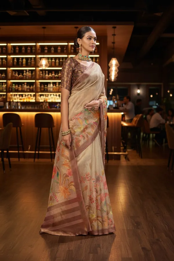 Gold_Tissue_Silk_Digital_Print_Kota_Doria_Zari_Saree_For_Women_|_With_Blouse_Piece