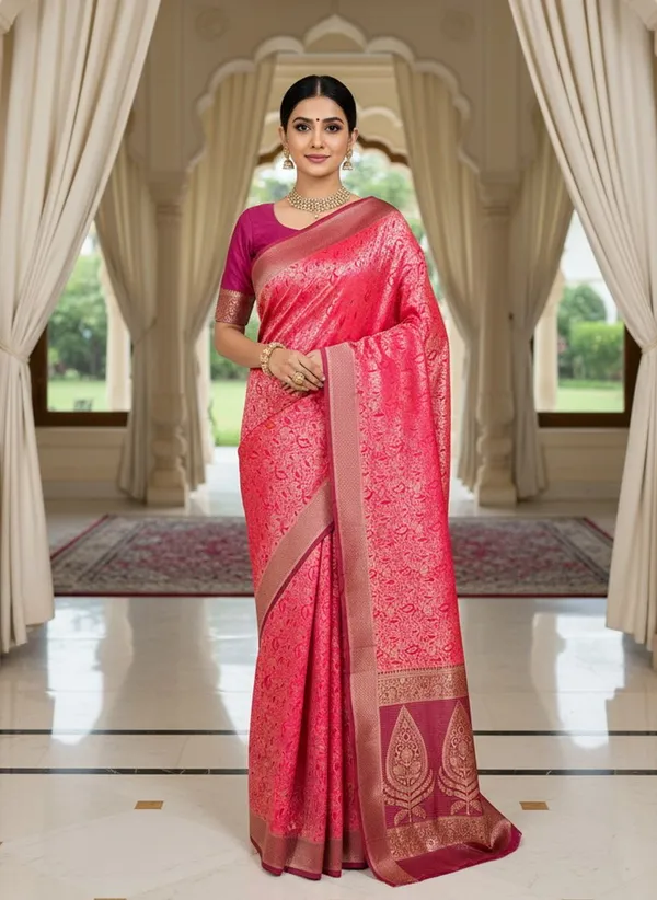 Pink_Kanjivaram_Pure_Silk_Zari_Woven_Embellished_Saree_For_Women_|_With_Blouse_Piece