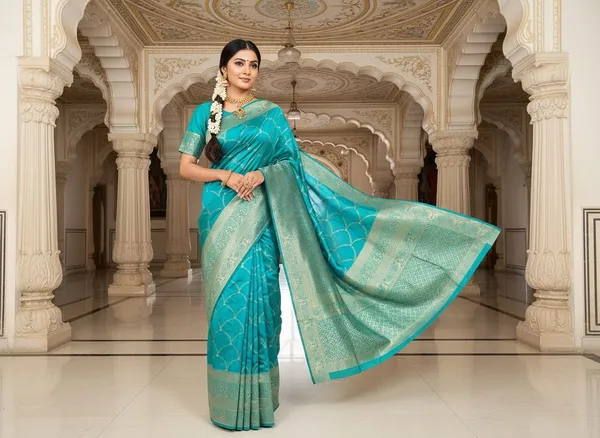 Light_Green_Kanjivaram_Pure_Silk_Zari_Woven_Saree_For_Women_|_With_Blouse_Piece