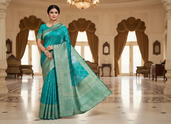 Light_Green_Kanjivaram_Pure_Silk_Zari_Woven_Saree_For_Women_|_With_Blouse_Piece