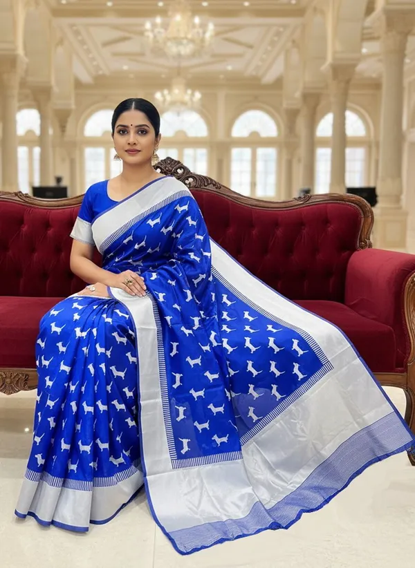 Light_Blue_Kanjivaram_Pure_Silk_Zari_Woven_Contrast_Border_Saree_For_Women_|_With_Blouse_Piece