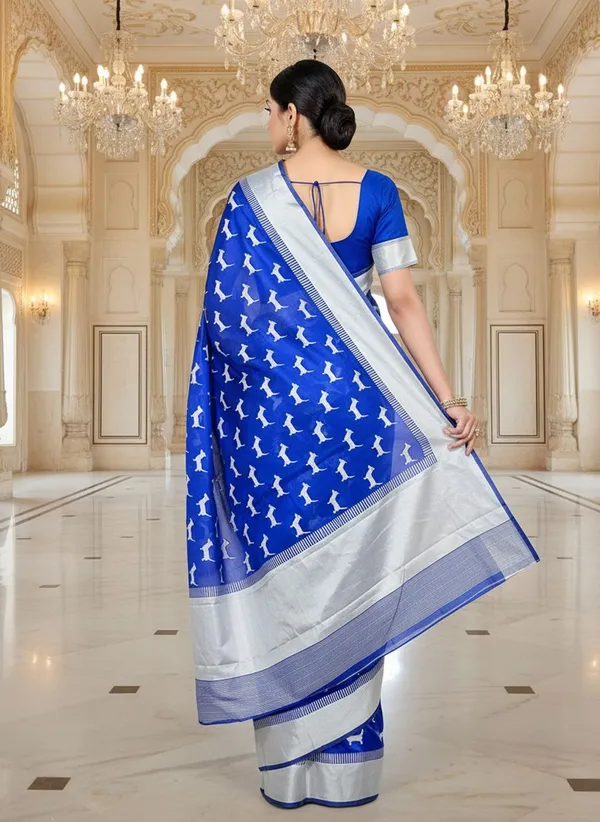 Light_Blue_Kanjivaram_Pure_Silk_Zari_Woven_Contrast_Border_Saree_For_Women_|_With_Blouse_Piece