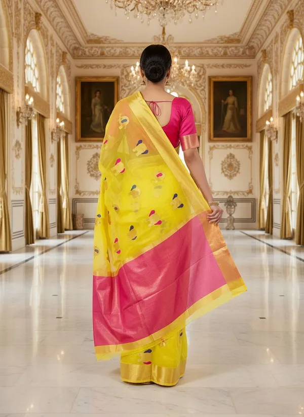 Yellow_Kanjivaram_Pure_Silk_Zari_Woven_Saree_For_Women_|_With_Blouse_Piece