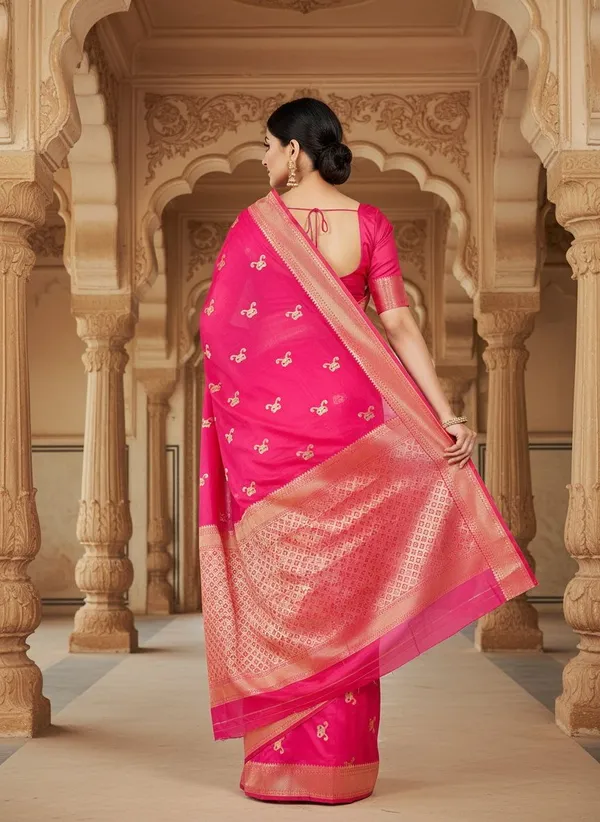 Pink_Kanjivaram_Pure_Silk_Zari_Woven_Saree_For_Women_|_With_Blouse_Piece