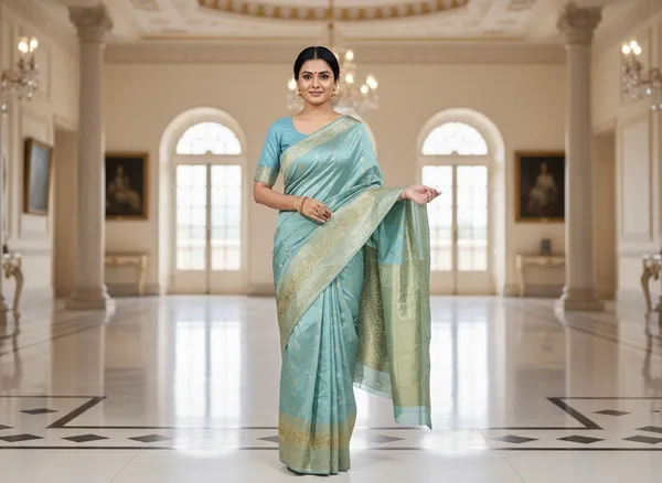 Light_Green_Kanjivaram_Pure_Silk_Zari_Woven_Saree_For_Women_|_With_Blouse_Piece