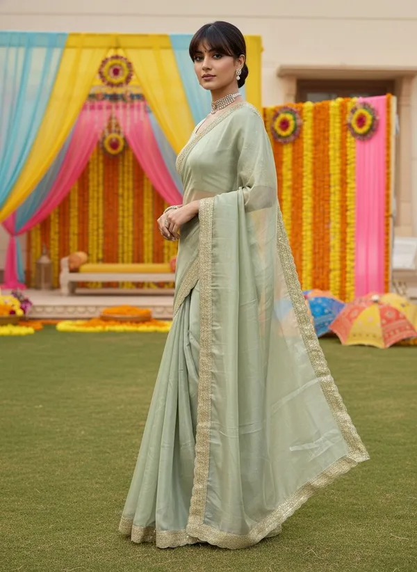 Light_Green_Satin_Sequin_Embroidered_Saree_For_Women_|_With_Blouse_Piece