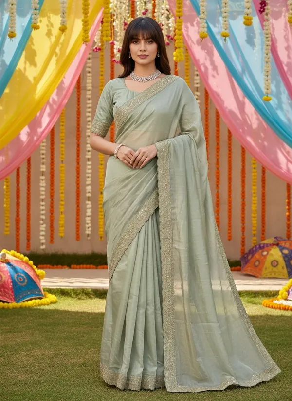 Light_Green_Satin_Sequin_Embroidered_Saree_For_Women_|_With_Blouse_Piece