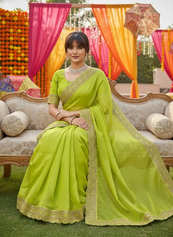 Light_Green_Satin_Sequin_Embroidered_Saree_For_Women_|_With_Blouse_Piece