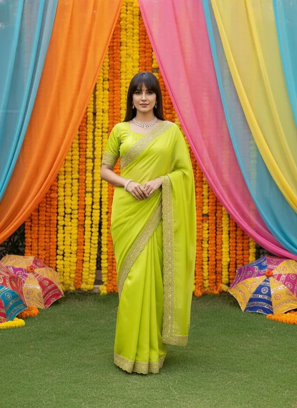 Light_Green_Satin_Sequin_Embroidered_Saree_For_Women_|_With_Blouse_Piece
