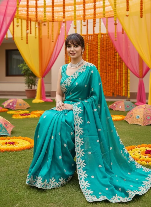 Blue_Satin_Sequin_Floral_Embroidered_Bollywood_Saree_For_Women_|_With_Blouse_Piece