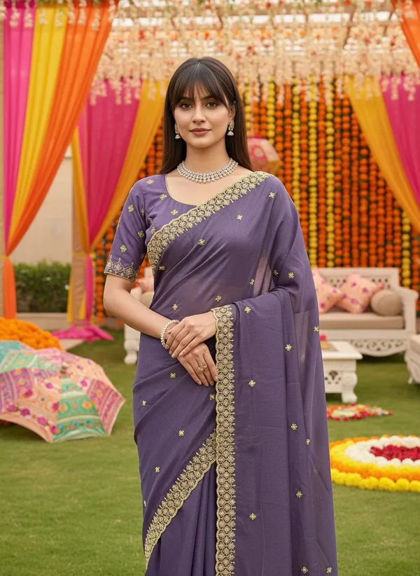 Purple_Georgette_Zari_Beads_Embroidered_Saree_For_Women_|_With_Blouse_Piece