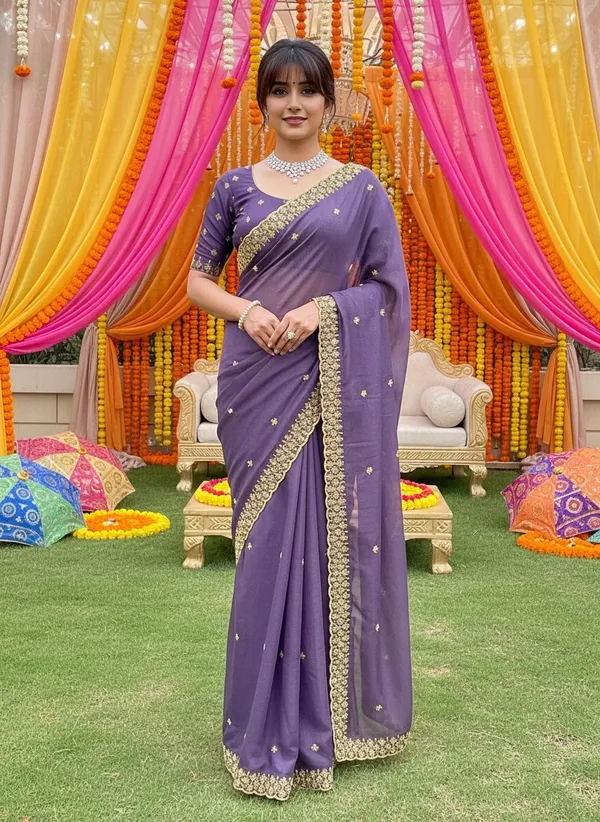 Purple_Georgette_Zari_Beads_Embroidered_Saree_For_Women_|_With_Blouse_Piece