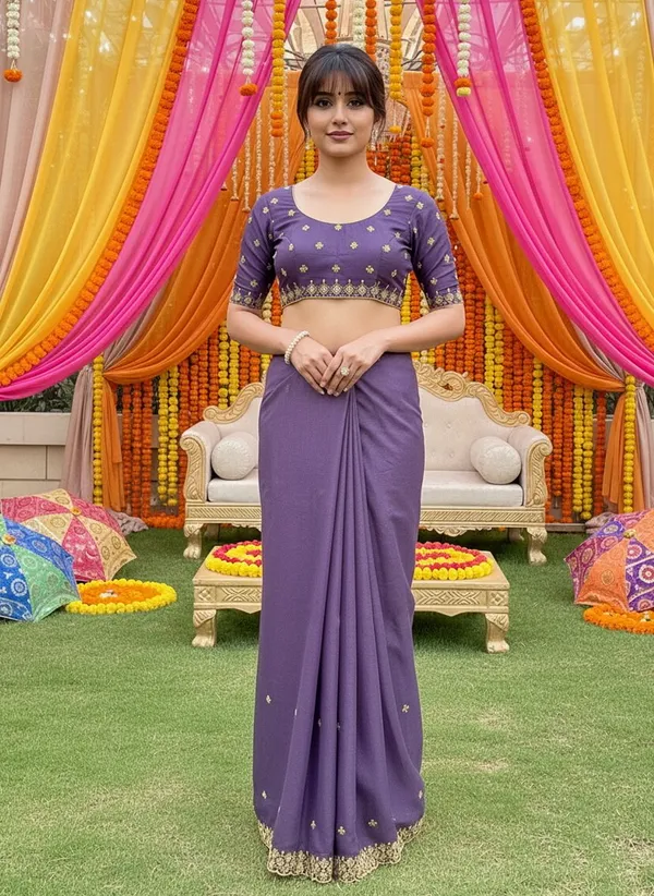 Purple_Georgette_Zari_Beads_Embroidered_Saree_For_Women_|_With_Blouse_Piece