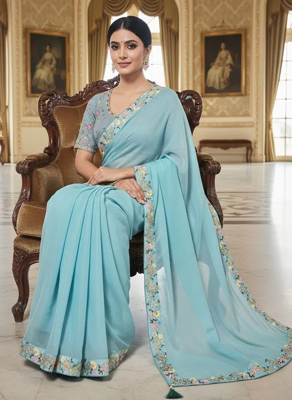 Light_Blue_Georgette_Embroidered_Embellished_Bollywood_Saree_For_Women_|_With_Blouse_Piece