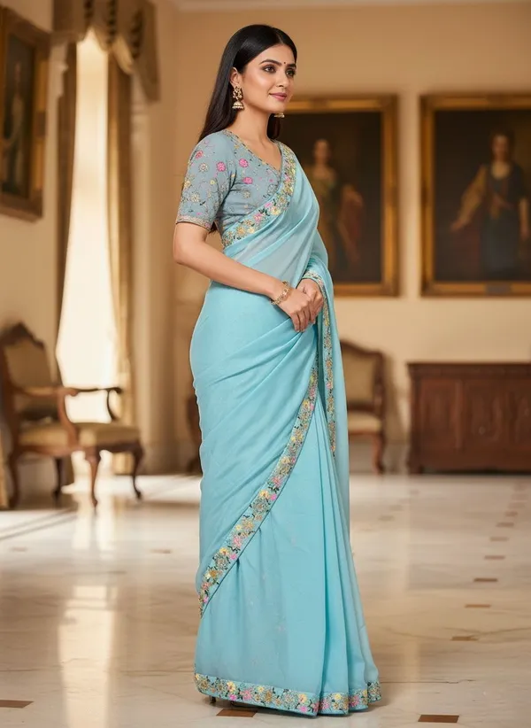 Light_Blue_Georgette_Embroidered_Embellished_Bollywood_Saree_For_Women_|_With_Blouse_Piece