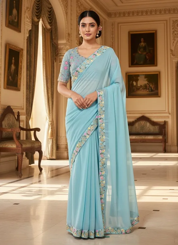 Light_Blue_Georgette_Embroidered_Embellished_Bollywood_Saree_For_Women_|_With_Blouse_Piece