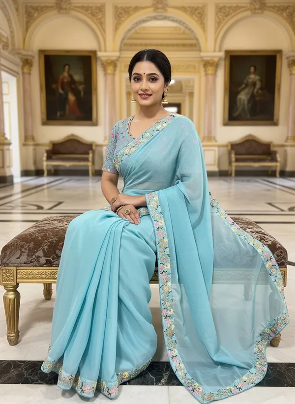 Light_Blue_Georgette_Embroidered_Embellished_Bollywood_Saree_For_Women_|_With_Blouse_Piece