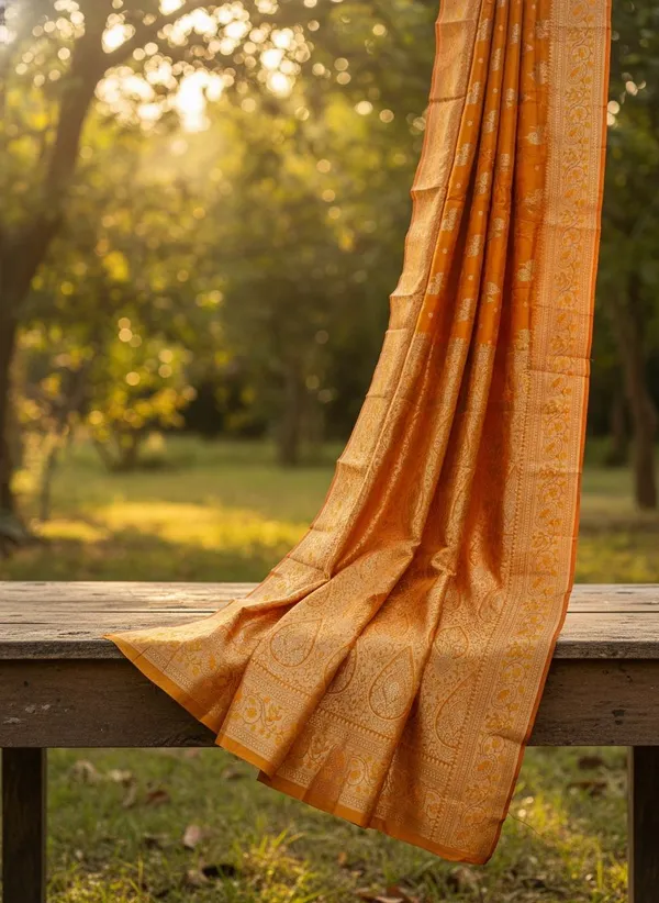 Yellow_Georgette_Woven_Embellished_Kanjivaram_Jacquard_Saree_For_Women_|_With_Blouse_Piece
