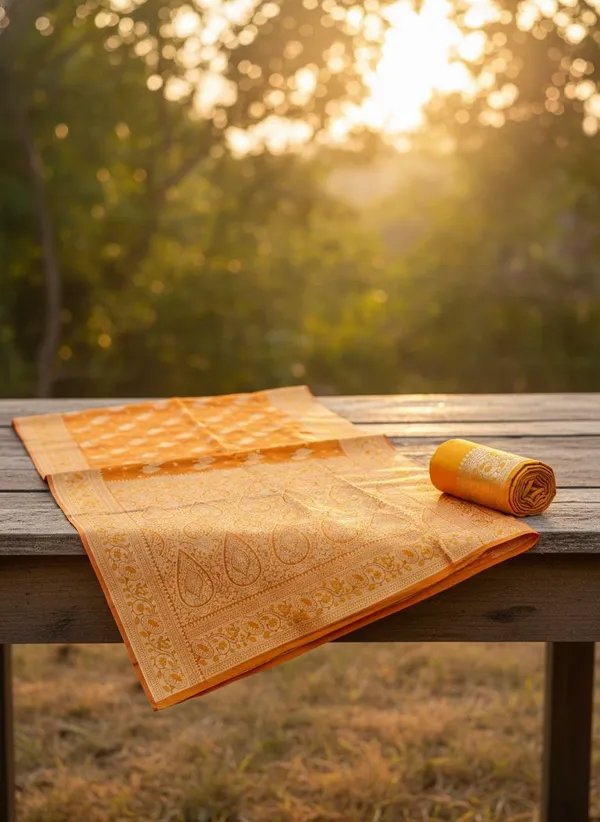Yellow_Georgette_Woven_Embellished_Kanjivaram_Jacquard_Saree_For_Women_|_With_Blouse_Piece