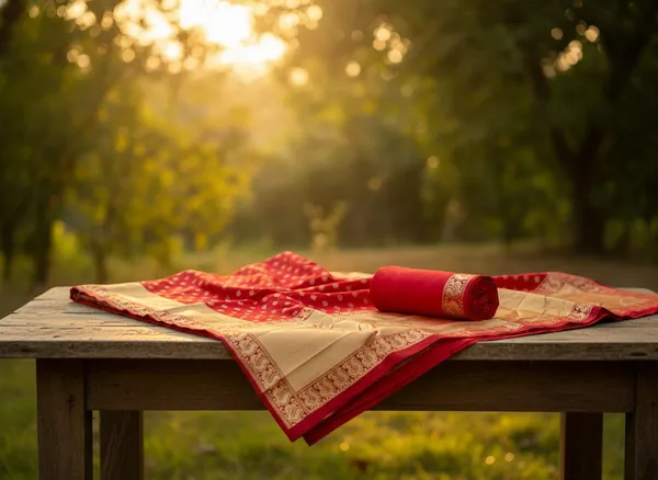 Red_Kanjivaram_Silk_Blend_Jacquard_Golden_Zari_Woven_Saree_For_Women_|_With_Blouse_Piece