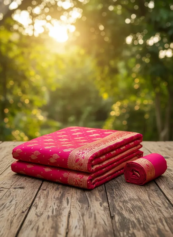 Pink_Kanjivaram_Silk_Blend_Jacquard_Zari_Woven_Saree_For_Women_|_With_Blouse_Piece
