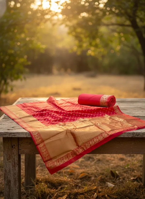Gajari_Pink_Silk_Blend_Kanjivaram_Jacquard_Zari_Woven_Saree_For_Women_|_With_Blouse_Piece