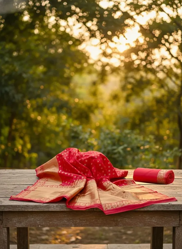 Gajari_Pink_Silk_Blend_Kanjivaram_Jacquard_Zari_Woven_Saree_For_Women_|_With_Blouse_Piece