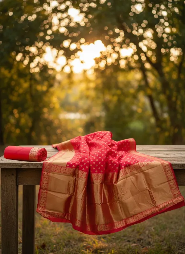 Gajari_Pink_Silk_Blend_Kanjivaram_Jacquard_Zari_Woven_Saree_For_Women_|_With_Blouse_Piece