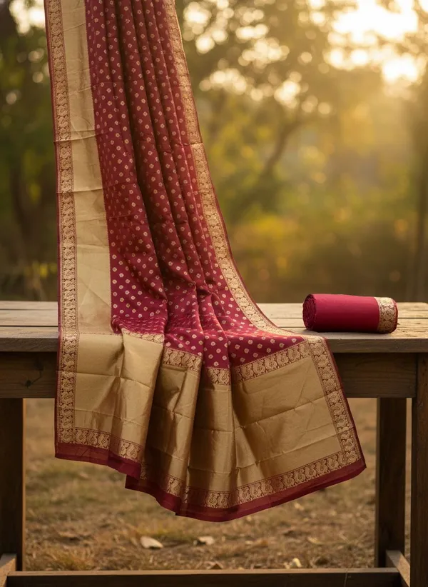 Maroon_Georgette_Woven_Jacquard_Zari_Saree_For_Women_|_With_Blouse_Piece