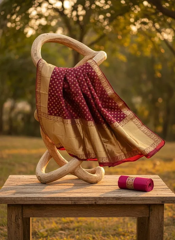 Maroon_Georgette_Woven_Jacquard_Zari_Saree_For_Women_|_With_Blouse_Piece