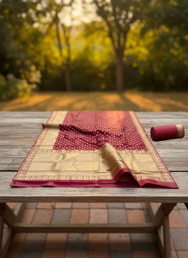 Maroon_Georgette_Woven_Jacquard_Zari_Saree_For_Women_|_With_Blouse_Piece