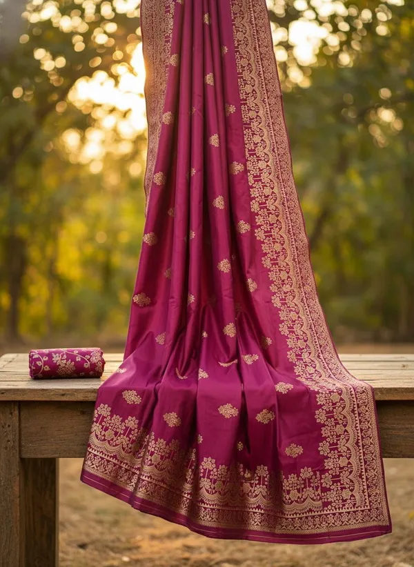 Purple_Georgette_Kanjivaram_Jacquard_Woven_Embellished_Saree_For_Women_|_With_Blouse_Piece