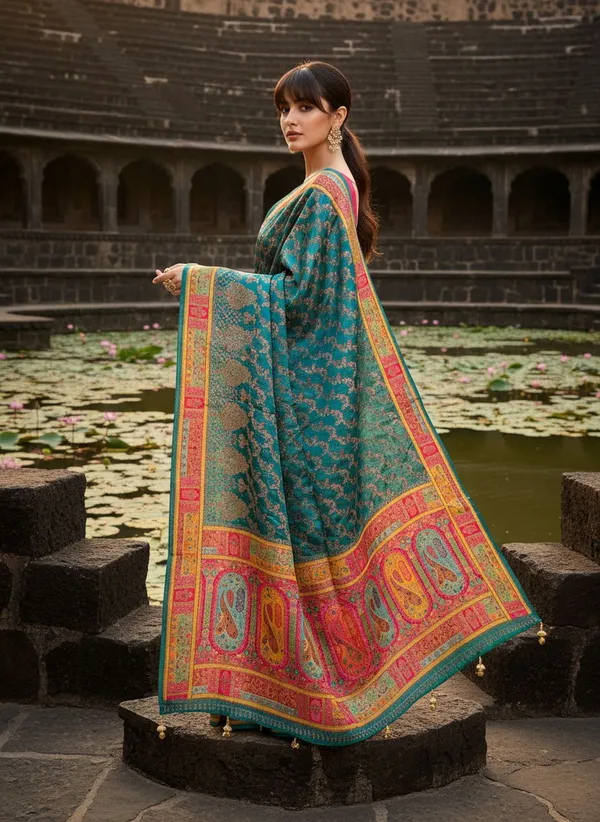 Sariya_Light_Green_Banarasi_Pure_Silk_Satin_Jacquard_Saree_For_Women_|_With_Blouse_Piece