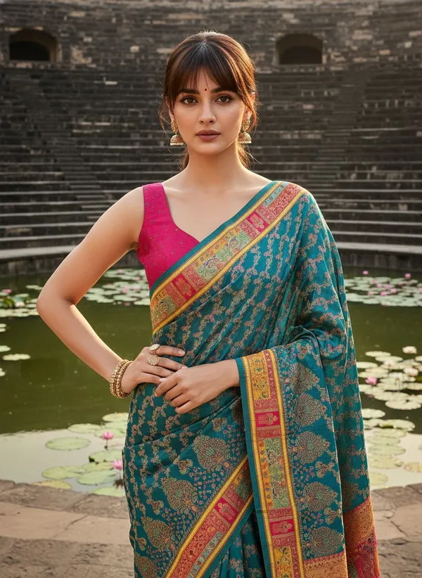 Sariya_Light_Green_Banarasi_Pure_Silk_Satin_Jacquard_Saree_For_Women_|_With_Blouse_Piece