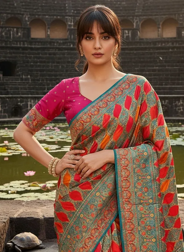 Light_Green_Banarasi_Pure_Silk_Satin_Woven_Printed_Saree_For_Women_|_With_Blouse_Piece