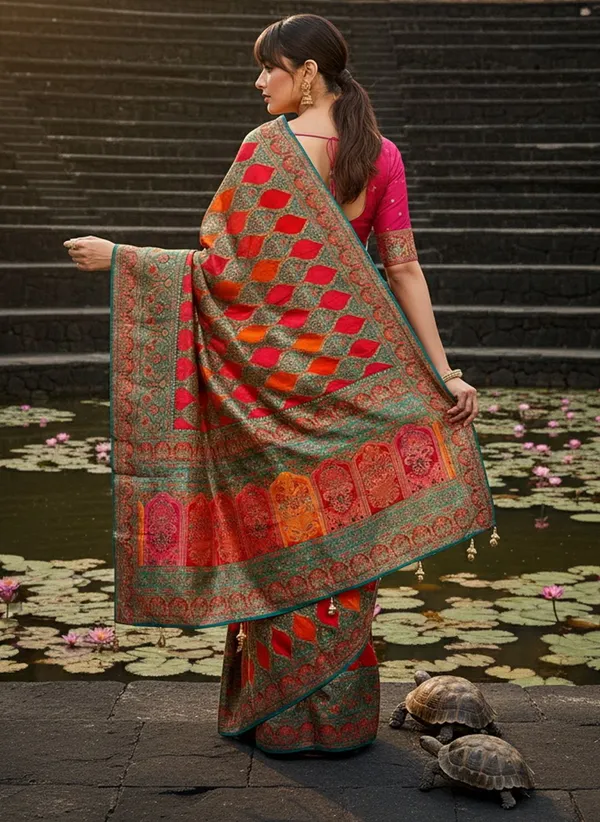 Light_Green_Banarasi_Pure_Silk_Satin_Woven_Printed_Saree_For_Women_|_With_Blouse_Piece