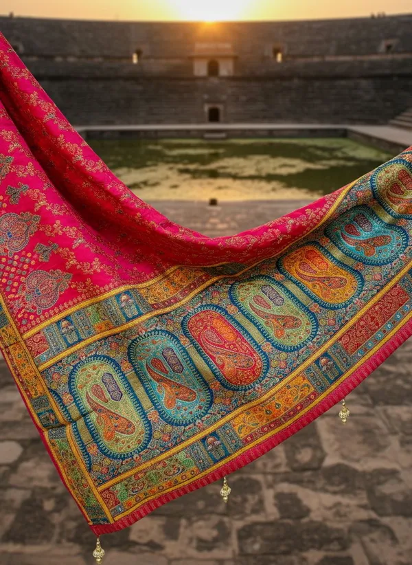 Pink_Banarasi_Pure_Silk_Jacquard_Woven_Printed_Saree_For_Women_|_With_Blouse_Piece