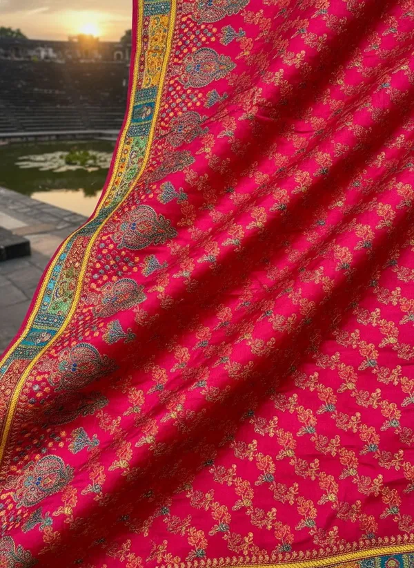 Pink_Banarasi_Pure_Silk_Jacquard_Woven_Printed_Saree_For_Women_|_With_Blouse_Piece