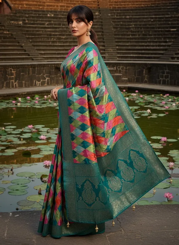 Sariya_Light_Green_Banarasi_Pure_Silk_Satin_Woven_Saree_For_Women_|_With_Blouse_Piece
