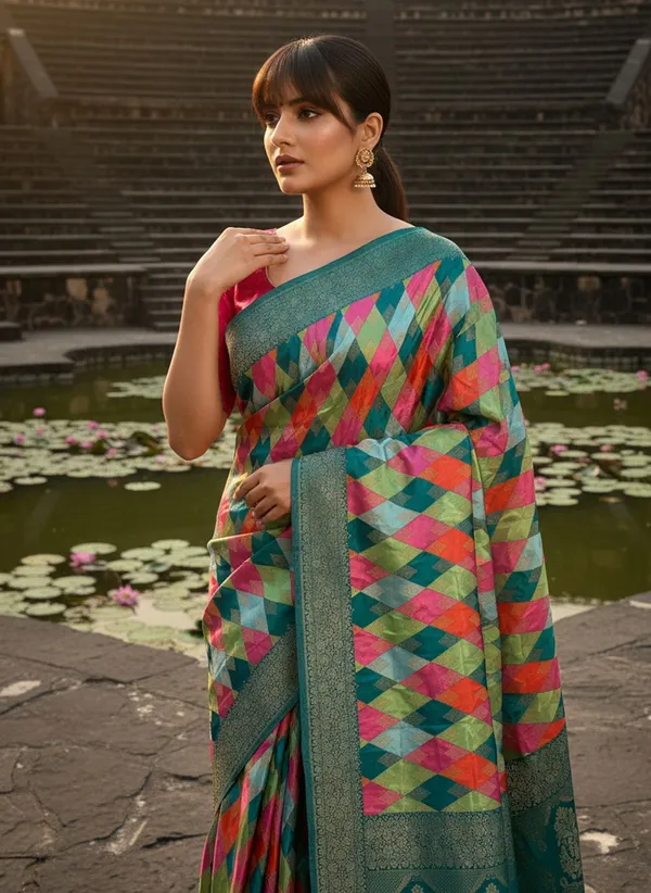Sariya_Light_Green_Banarasi_Pure_Silk_Satin_Woven_Saree_For_Women_|_With_Blouse_Piece