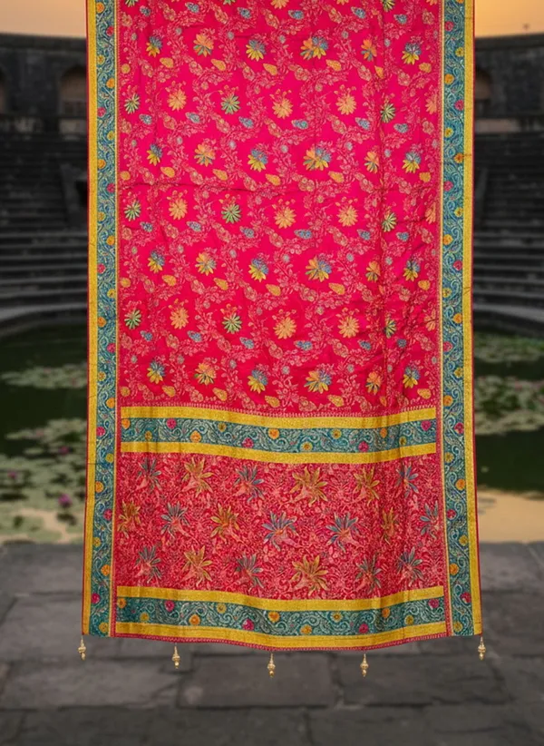 Pink_Banarasi_Pure_Silk_Satin_Woven_Printed_Saree_For_Women_|_With_Blouse_Piece