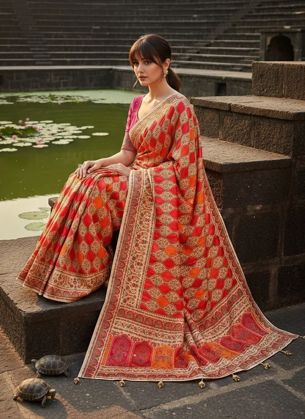 Sariya_White_Banarasi_Pure_Silk_Satin_Jacquard_Saree_For_Women_|_With_Blouse_Piece