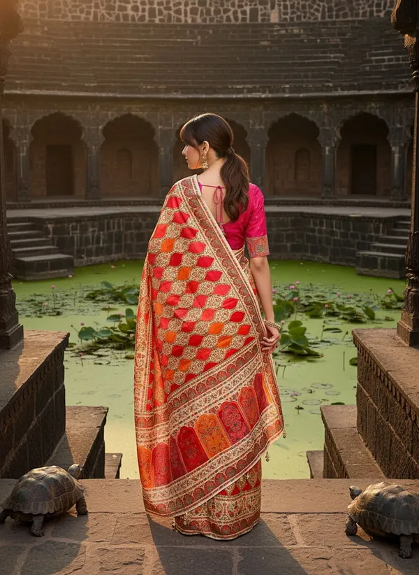 Sariya_White_Banarasi_Pure_Silk_Satin_Jacquard_Saree_For_Women_|_With_Blouse_Piece