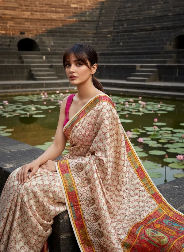 White_Banarasi_Pure_Silk_Woven_Saree_For_Women_|_With_Blouse_Piece