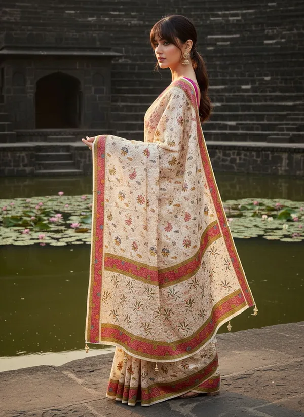 Sariya_White_Banarasi_Pure_Silk_Satin_Woven_Saree_For_Women_|_With_Blouse_Piece