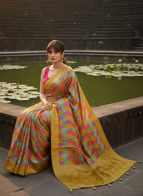 Mustard_Banarasi_Pure_Silk_Woven_Saree_For_Women_|_With_Blouse_Piece